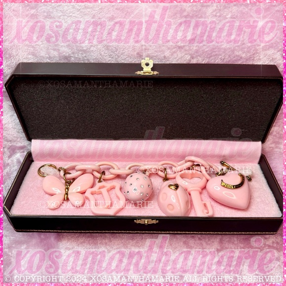 Juicy Couture Pink Vintage Charm Bracelet - Picture 13 of 16
